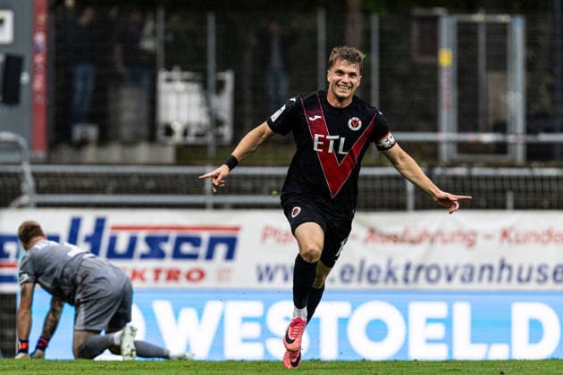 3.Liga: FC Viktoria Köln - Hansa Rostock; 11.09.2026 FC Viktoria Köln bejubelt das Tor, 2:0 durch David Otto (FC Viktoria Köln, 10) 3.Liga: FC Viktoria Köln - Hansa Rostock; Sportpark Höhenberg, Köln; 11.09.2026 Copyright: xBEAUTIFULxSPORTS Buriakovx