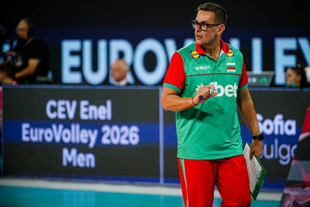 Volleyball - CEV EuroVolley 2026 Group B - Portugal vs Bulgaria - 09.11.2026 SOFIA, BULGARIA - September 11th: Gianlorenzo Blengini, Head Coach of Bulgaria during CEV EuroVolley 2026, Group B match between Portugal vs Bulgaria at Arena 8888 in Sofia, Bulgaria, on September 11th, 2026 in Sofia, Bulgaria. Copyright: xYulianxTodorovx