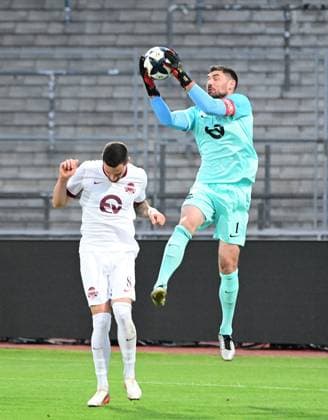 11.09.2026 xkhx Kassel, Auestadion Regionalliga Südwest Saison 2026 2027 KSV Hessen Kassel - Kickers Offenbach (OFC) Torwart Johannes Brinkies (1, OFC)