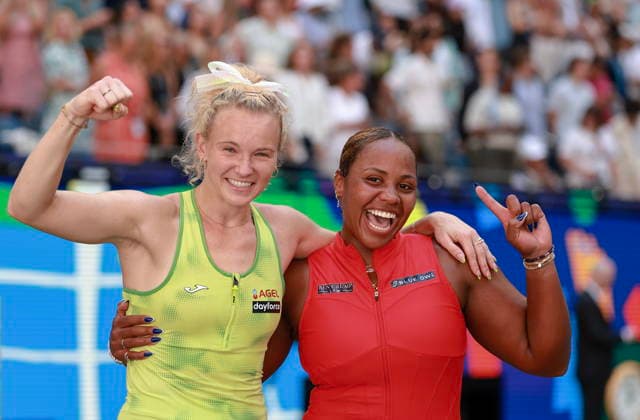 US Open tennis tournament - Day 13 Taylor Townsend of United States (R) and Katerina Siniakova of Czech Republic celebrate after winning against Ashlyn Krueger of United States and Robin Montgomery of United States in the Women s Doubles Final match at Arthur Ashe Stadium in the USTA Billie Jean King National Tennis Center in Flushing Meadows, New York, USA, 11 September 2026. FLUSHING MEADOWS NEW YORK United States  Copyright: xCRISTOBALxHERRERA-ULASHKEVICHx