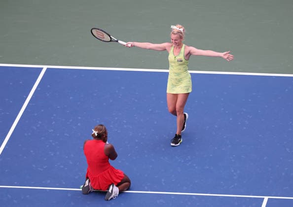 September 11, 2026, New York City, New York, USA: KATERINA SINIAKOVA of Czech Republic and TAYLOR TOWNSEND of USA after the match against A. Krueger and R. Montgomery of USA in the womenÃ¢â‚¬â ¢s double final of Grand Slam tournament US Open. New York, USA. Siniakova and Townsend won 5:7, 6:0, 6:2. Tennis: US Open - Siniakova And Townsend 5:7, 6:0, 6:2  - ZUMAc278 20260911_zsp_c278_001 Copyright: xMarcinxCholewinskix