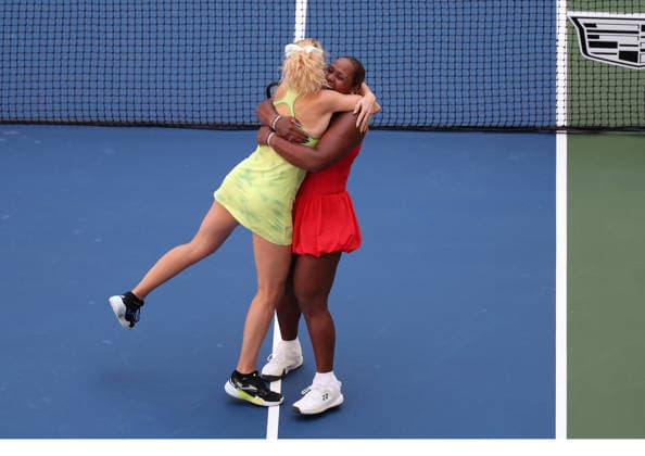 September 11, 2026, New York City, New York, USA: KATERINA SINIAKOVA of Czech Republic and TAYLOR TOWNSEND of USA after the match against A. Krueger and R. Montgomery of USA in the womenÃ¢â‚¬â ¢s double final of Grand Slam tournament US Open. New York, USA. Siniakova and Townsend won 5:7, 6:0, 6:2. Tennis: US Open - Siniakova And Townsend 5:7, 6:0, 6:2  - ZUMAc278 20260911_zsp_c278_003 Copyright: xMarcinxCholewinskix