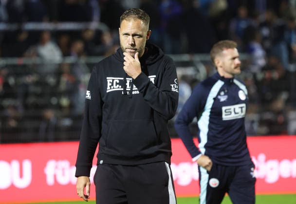 Viktoria Köln - FC Hansa Rostock Köln 11.09.2026, Fußball 3.Liga Viktoria Köln-FC Hansa Rostock Trainer Daniel Brinkmann FC Hansa Rostock nach dem 4-0 Köln Sportpark Höhenberg Nordrhein-Westfalen Deutschland