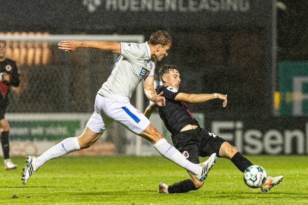 3.Liga: FC Viktoria Köln - Hansa Rostock; 11.09.2026 Lucas Wolf (FC Viktoria Köln, 21) 3.Liga: FC Viktoria Köln - Hansa Rostock; Sportpark Höhenberg, Köln; 11.09.2026 DFB regulations prohibit any use of photographs as image sequences and or quasi video. Copyright: xBEAUTIFULxSPORTS Buriakovx