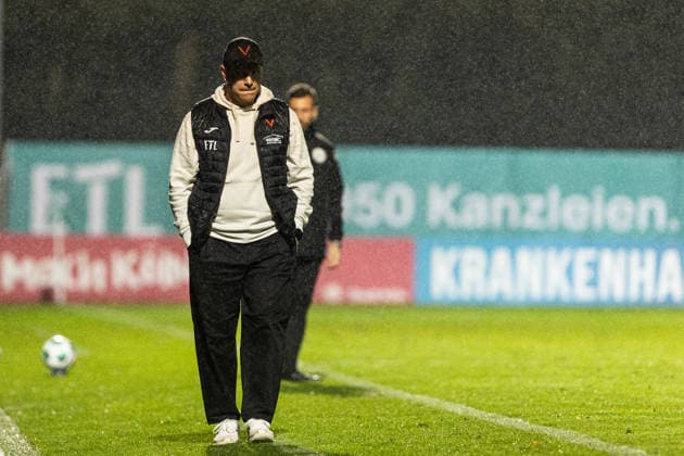 3.Liga: FC Viktoria Köln - Hansa Rostock; 11.09.2026 Marian Wilhelm (FC Viktoria Köln, Cheftrainer) 3.Liga: FC Viktoria Köln - Hansa Rostock; Sportpark Höhenberg, Köln; 11.09.2026 DFB regulations prohibit any use of photographs as image sequences and or quasi video. Copyright: xBEAUTIFULxSPORTS Buriakovx