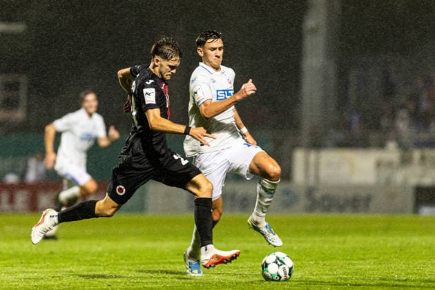 3.Liga: FC Viktoria Köln - Hansa Rostock; 11.09.2026 Pascal Fallmann (FC Viktoria Köln, 28) 3.Liga: FC Viktoria Köln - Hansa Rostock; Sportpark Höhenberg, Köln; 11.09.2026 DFB regulations prohibit any use of photographs as image sequences and or quasi video. Copyright: xBEAUTIFULxSPORTS Buriakovx