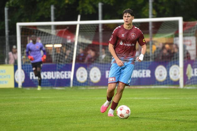 Fußball I Herren I Saison 2026-2027 I Regionalliga Nord I 8. Spieltag I SC Weiche Flensburg 08 - Hamburger SV II I 11.09.2026 Tanyel Eckstein (27, SC Weiche Flensburg 08) Copyright: xLobeca JanxKirschnerx