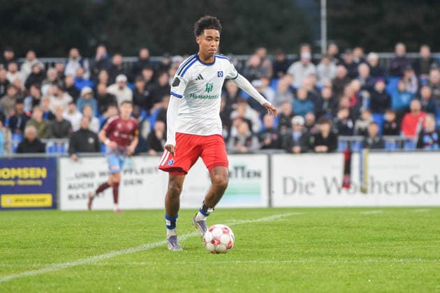 Fußball I Herren I Saison 2026-2027 I Regionalliga Nord I 8. Spieltag I SC Weiche Flensburg 08 - Hamburger SV II I 11.09.2026 Arnaud Riedel (7, Hamburger SV II) Copyright: xLobeca JanxKirschnerx