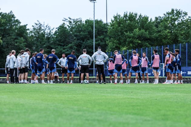 Fussball, 3.Liga Saison 2026 2027 Training MSV Duisburg 11.09.2026, Trainingsgelände MSV Duisburg Teamkreis MSV Duisburg Duisburg Trainingsgelände MSV Duisburg Nordrhein-Westfalen Deutschland
