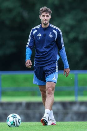 Fussball, 3.Liga Saison 2026 2027 Training MSV Duisburg 11.09.2026, Trainingsgelände MSV Duisburg Tobias Fleckstein (MSV Duisburg, 5) Duisburg Trainingsgelände MSV Duisburg Nordrhein-Westfalen Deutschland