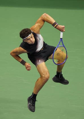 September 11, 2026, New York City, New York, USA: BEN SHELTON of USA during the match against F. Tiafoe of USA in the semifinals of Grand Slam tournament US Open. New York, USA. New York City USA - ZUMAc278 20260911_zsp_c278_060 Copyright: xMarcinxCholewinskix