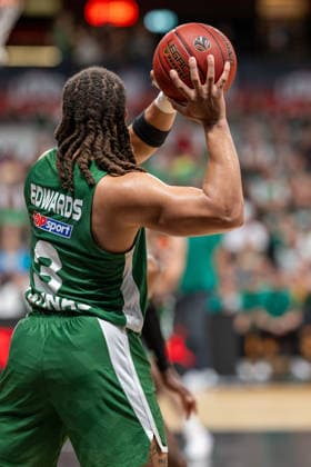 Carsen Edwards for Zalgiris Kaunas during the London Lions Invitational match between Zalgiris Kaunas and Slask Wroclaw foe the third place playoffs at the Copper Box Arena, London, United Kingdom on 11 September 2026. Copyright: xPhilxHutchinsonx 45390072