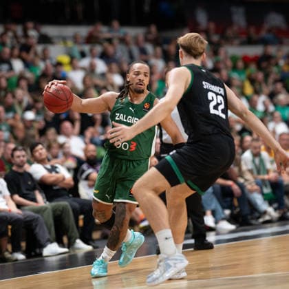 Carsen Edwards for Zalgiris Kaunas during the London Lions Invitational match between Zalgiris Kaunas and Slask Wroclaw foe the third place playoffs at the Copper Box Arena, London, United Kingdom on 11 September 2026. Copyright: xPhilxHutchinsonx 45390110
