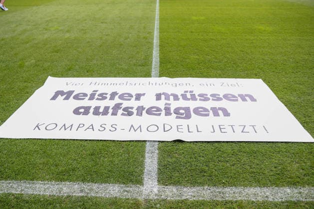 12.09.2026, xgox, Fussball - 2.Bundesliga 1.FC Magdeburg - 1.FC Kaiserslautern emspor, v.l. Symbolfoto, Symbolbild, Symbol, Plakat, Meister müssen aufsteigen (DFL DFB REGULATIONS PROHIBIT ANY USE OF PHOTOGRAPHS as IMAGE SEQUENCES and or QUASI-VIDEO) Magdeburg *** September 12, 2026, xgox, Soccer 2. Bundesliga 1. FC Magdeburg vs. 1. FC Kaiserslautern emspor, from left: stock photo, stock image, symbol, poster, Champions must be promoted DFL DFB REGULATIONS PROHIBIT ANY USE OF PHOTOGRAPHS as IMAGE SEQUENCES and or QUASI-VIDEO Magdeburg