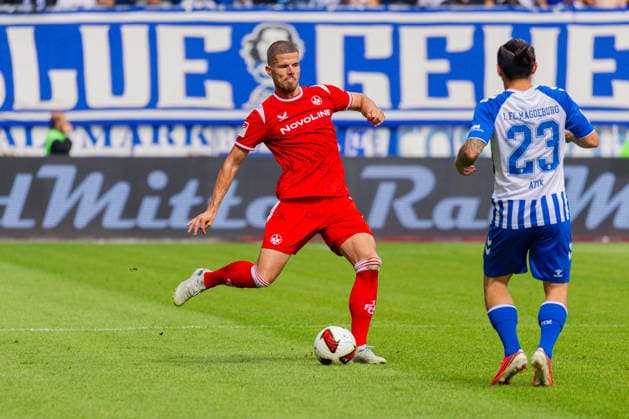 Deutschland: 2.Bundesliga, Saison 2026 2027, 12.09.2026, 5. Spieltag,1.FC Magdeburg vs 1. FC Kaiserslautern, Avnet Arena : Jan Elvedi (1. FC Kaiserslautern, 33) am Ball *** Germany 2. Bundesliga, 2026–2027 Season, September 12, 2026, Matchday 5, 1. FC Magdeburg vs. 1. FC Kaiserslautern, Avnet Arena; Jan Elvedi (1. FC Kaiserslautern), No. 33 in possession Copyright: xMichellexLukax