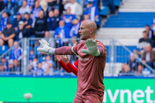 Deutschland: 2.Bundesliga, Saison 2026 2027, 12.09.2026, 5. Spieltag,1.FC Magdeburg vs 1. FC Kaiserslautern, Avnet Arena : Dominik Reimann (1.FC Magdeburg, 1) Geste, Gestik, Emotion *** Germany 2. Bundesliga, 2026–2027 Season, September 12, 2026, Matchday 5, 1. FC Magdeburg vs. 1. FC Kaiserslautern, Avnet Arena, Dominik Reimann, 1. FC Magdeburg, 1 gesture, body language, emotion Copyright: xMichellexLukax
