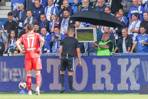 12.09.2026, xgox, Fussball - 2.Bundesliga 1.FC Magdeburg - 1.FC Kaiserslautern emspor, v.l. Symbolfoto, Symbolbild, Symbol, VAR, Videobeweis (DFL DFB REGULATIONS PROHIBIT ANY USE OF PHOTOGRAPHS as IMAGE SEQUENCES and or QUASI-VIDEO) Magdeburg *** September 12, 2026, xgox, Soccer, 2. Bundesliga, 1. FC Magdeburg vs. 1. FC Kaiserslautern, emspor, from left: stock photo, stock image, symbol, VAR, video review; DFL and DFB regulations prohibit any use of photographs as image sequences and or quasi-video; Magdeburg