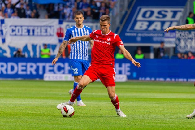 Deutschland: 2.Bundesliga, Saison 2026 2027, 12.09.2026, 5. Spieltag,1.FC Magdeburg vs 1. FC Kaiserslautern, Avnet Arena : Fabian Kunze (1. FC Kaiserslautern, 6) am Ball *** Germany 2. Bundesliga, 2026–2027 Season, September 12, 2026, Matchday 5, 1. FC Magdeburg vs. 1. FC Kaiserslautern, Avnet Arena, Fabian Kunze (1. FC Kaiserslautern), 6 on the ball Copyright: xMichellexLukax