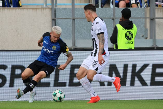 12.09.2026, Fussball, Herren, 3. Liga, Saison 2026 2027, 1. FC Saarbrücken - FC Ingolstadt 04, Florian Pick (1. FC Saarbrücken), Jonas Scholz (FC Ingolstadt 04) Saarbrücken Ludwigsparkstadion Saarland Deutschland (DEU) Copyright: xSebastianxBachx