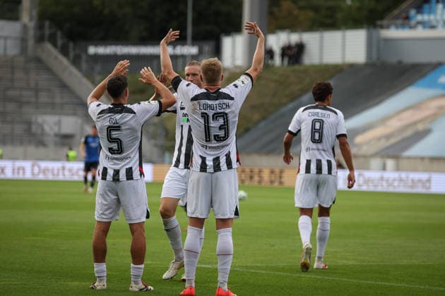 3. Liga - Saison 2026 27 - 1. FC Saarbrücken - FC Ingolstadt 04 - XXXXX - XXXXX - Foto: Meyer Der 0:1 Führungstreffer durch Lars Lokotsch (Nr.13 - FCI) - jubel 3. Liga - Saison 2026 27 - 1. FC Saarbrücken - FC Ingolstadt 04