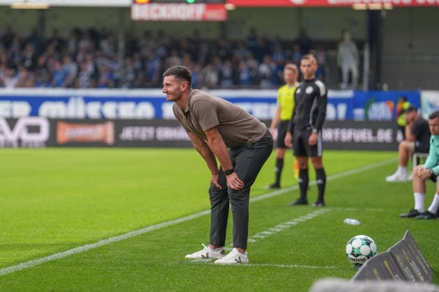 Deutschland: Fussball, 3. Liga, 5. Spieltag, Sportclub Arena Verl, SC Verl vs. SV Meppen: Orest Shala (Trainer, SC Verl) Copyright: xMichelxWittex