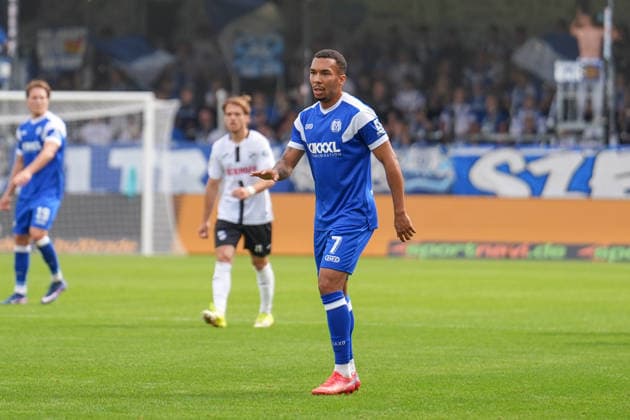 Deutschland: Fussball, 3. Liga, 5. Spieltag, Sportclub Arena Verl, SC Verl vs. SV Meppen: Oliver Schmitt (SV Meppen, 7) Copyright: xMichelxWittex
