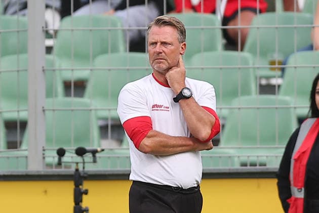 Chemie Leipzig - Zwickau Regionalliga Nordost Leipzig, 12.09.2026, Alfred-Kunze-Sportpark, Fußball, Männer, Saison 2026 2027, Regionalliga Nordost, 8. Spieltag, BSG Chemie Leipzig - FSV Zwickau , Im Bild: Trainer Rico Schmitt (FSV Zwickau),