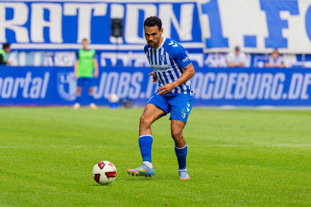 Deutschland: 2.Bundesliga, Saison 2026 2027, 12.09.2026, 5. Spieltag,1.FC Magdeburg vs 1. FC Kaiserslautern, Avnet Arena : Herbert Bockhorn (1.FC Magdeburg, 7) am Ball *** Germany 2. Bundesliga, 2026–2027 Season, September 12, 2026, Matchday 5, 1. FC Magdeburg vs. 1. FC Kaiserslautern, Avnet Arena Herbert Bockhorn, 1. FC Magdeburg, 7 am Ball Copyright: xMichellexLukax
