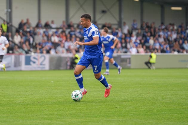 Deutschland: Fussball, 3. Liga, 5. Spieltag, Sportclub Arena Verl, SC Verl vs. SV Meppen: Oliver Schmitt (SV Meppen, 7) Copyright: xMichelxWittex