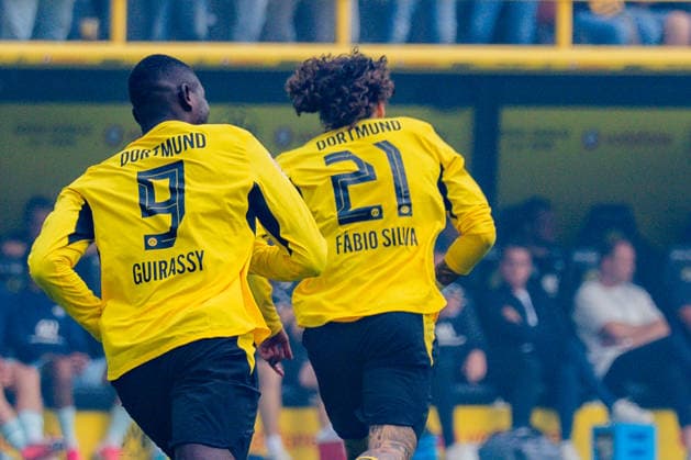 1. Bundesliga, 3. Spieltag, Borussia Dortmund vs. SC Paderborn 07 am 12.09.2026 Tor zum 1:0 durch Fabio Silva mit Serhou Guirassy *** Bundesliga 1, Matchday 3, Borussia Dortmund vs. SC Paderborn 07 on September 12, 2026. Goal to make it 1-0 by Fabio Silva, assisted by Serhou Guirassy Copyright: xBahhoxKarax