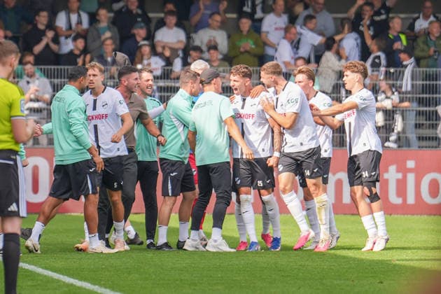 Deutschland: Fussball, 3. Liga, 5. Spieltag, Sportclub Arena Verl, SC Verl vs. SV Meppen: Tor für Verl Tim Heike (SC Verl, 25) Copyright: xMichelxWittex