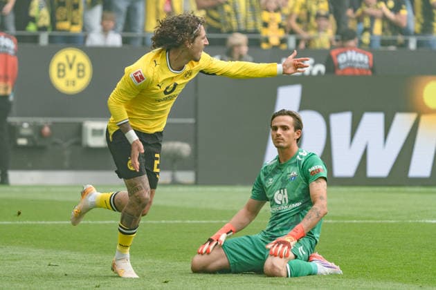 Deutschland: Bundesliga 2026 2027 3. Spieltag, Borussia Dortmund vs. SC Paderborn 07 , Samstag, 12.09.2026 Signal Iduna Park, Nordrhein-Westfalen Tor zum 1:0 durch Fabio Silva (Borussia Dortmund, 21) Nahuel Noll *** Germany Bundesliga 2026–2027, Matchday 3: Borussia Dortmund vs. SC Paderborn 07, Saturday, September 12, 2026, Signal Iduna Park, North Rhine-Westphalia. Goal to make it 1–0 by Fabio Silva (Borussia Dortmund), 21 Nahuel Noll Copyright: xCelinaxLeiersx