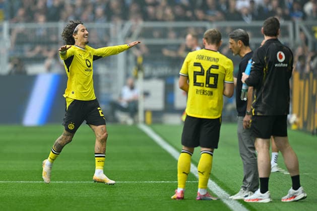 Moenchengladbach, Signal-Iduna-Park, 12.09.26, GER, Herren, 1.Bundesliga, Saison 2026-2027, Borussia Dortmund - SC Paderborn 07 Bild: DFL regulations prohibit any use of photographs as image sequences and or quasi-video. Nordrhein-Westfalen Deutschland *** Mönchengladbach, Signal Iduna Park, September 12, 2026, GER, Men s, Bundesliga 1, 2026–2027 Season, Borussia Dortmund vs. SC Paderborn 07. Image: DFL regulations prohibit any use of photographs as image sequences and or quasi-video. North Rhine-Westphalia, Germany