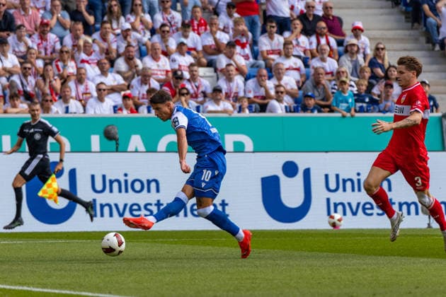 12.09.26 TSG Hoffenheim - VfB Stuttgart Deutschland, Sinsheim, 12.09.2026, Fussball, Bundesliga, Saison 2026 2027, TSG Hoffenheim - VfB Stuttgart: Adam Hlozek (TSG Hoffenheim), Tor 1:0 Hlozek. *** September 12, 2026 TSG Hoffenheim vs. VfB Stuttgart Germany, Sinsheim, September 12, 2026, Soccer, Bundesliga, 2026–2027 season, TSG Hoffenheim vs. VfB Stuttgart, Adam Hlozek (TSG Hoffenheim), Goal 1-0, Hlozek