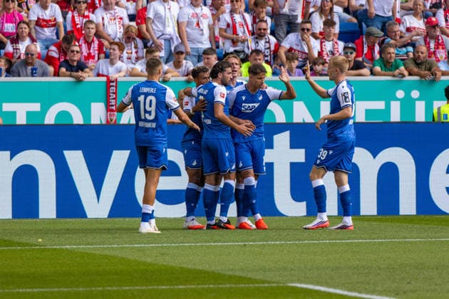 12.09.26 TSG Hoffenheim - VfB Stuttgart Deutschland, Sinsheim, 12.09.2026, Fussball, Bundesliga, Saison 2026 2027, TSG Hoffenheim - VfB Stuttgart: Adam Hlozek (TSG Hoffenheim), Jubel Tor 1:0 Hlozek. *** September 26, 2012 TSG Hoffenheim vs. VfB Stuttgart Germany, Sinsheim, September 12, 2026, Soccer, Bundesliga, 2026–2027 season, TSG Hoffenheim vs. VfB Stuttgart, Adam Hlozek (TSG Hoffenheim), celebrating a goal (1–0), Hlozek