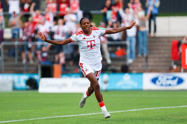 Google Pixel Frauen-Bundesliga: 1. FC Köln - 1. FC Union Berlin; 12.09.2026 Lydia Andrade (1. FC Köln, 17) jubelt zum 3:0 Google Pixel Frauen-Bundesliga: 1. FC Köln - 1. FC Union Berlin; Köln, Franz-Kremer-Stadion; 12.09.2026. DFB REGULATIONS PROHIBIT ANY USE OF PHOTOGRAPHS AS IMAGE SEQUENCES AND OR QUASI-VIDEO. *** Google Pixel Women s Bundesliga: 1. FC Köln vs. 1. FC Union Berlin, September 12, 2026. Lydia Andrade of 1. FC Köln, 17, celebrates the 3–0 lead. Google Pixel Women s Bundesliga: 1. FC Köln vs. 1. FC Union Berlin, Köln, Franz Kremer Stadium, September 12, 2026. DFB regulations prohibit any use of photographs as image sequences and or quasi-video. Copyright: xBEAUTIFULxSPORTS Freisenx