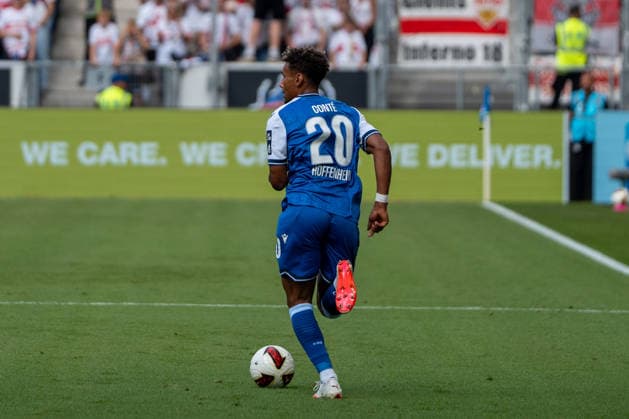 Fussball: 1. Bundesliga, 3. Spieltag, TSG Hoffenheim - VfB Stuttgart am 12.09.2026 in Sinsheim (SNP Arena), Deutschland, Saison 2026 2027: BambasÃ ContÃ Conte (TSG Hoffenheim, 20) Sinsheim SNP Arena Deutschland *** Soccer: Bundesliga 1, Matchday 3, TSG Hoffenheim vs. VfB Stuttgart on September 12, 2026, at Sinsheim SNP Arena, Germany, 2026–2027 season, Bambasà Contà Conte, TSG Hoffenheim, 20 Sinsheim SNP Arena, Germany Copyright: xPhilippxImhofx