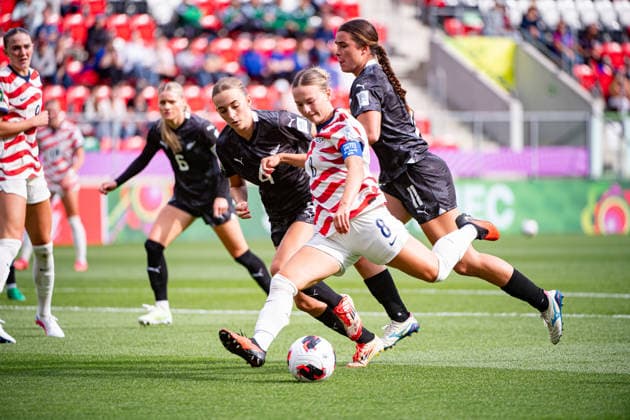 September 12, 2026, Sosnowiec, Silesian Voivodeship, Poland: FULLER KENNEDY of USA in action during the FIFA U20 Womens World Cup Poland 2026 match between New Zealand versus USA at ArcelorMittal Park Soccer 2026: FIFA U20 WomenÃ‚Â S World Cup Poland 2026: New Zealand - USA  - ZUMAs385 20260912_zsp_s385_021 Copyright: xLeopoldxSoglox