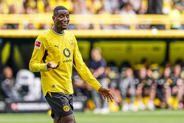 DORTMUND - Serhou Guirassy of Borussia Dortmund gestures during the Bundesliga match between Borussia Dortmund and SC Paderborn 07 at Signal Iduna Park on September 12, 2026, in Dortmund, Germany. MARCEL TER BALS ANP Bundesliga 2026 27 xVIxANPxSportx xMarcelxterxBalsxIVx 568296382 originalFilename: 568296382.jpg