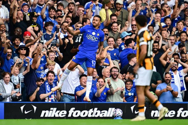 Chelsea v Hull City, Premier League GOAL Chelsea midfielder Morgan Rogers (17) scores a goal and celebrates 1-0 during the Premier League match between Chelsea and Hull City at Stamford Bridge, London, UK on 12 September 2026. London Stamford Bridge Greater London UK Editorial use only DataCo restrictions apply See www.football-dataco.com , Copyright: xDennisxGoodwinx PSI-24862-0016