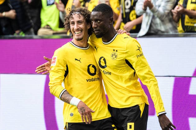 Deutschland: Bundesliga 2026 2027 3. Spieltag, Borussia Dortmund vs. SC Paderborn 07 , Samstag, 12.09.2026 Signal Iduna Park, Nordrhein-Westfalen Serhou Guirassy (Borussia Dortmund, 9) Jubel Freude Emotionen Torjubel über Tor welches im Nachhinein von Harm Osmers (Schiedsrichter) zurück genommen wurde *** Germany Bundesliga 2026–2027, Matchday 3, Borussia Dortmund vs. SC Paderborn 07, Saturday, September 12, 2026, Signal Iduna Park, North Rhine-Westphalia. Serhou Guirassy of Borussia Dortmund, 9: Jubilation, joy, emotions, goal celebration over a goal that was later disallowed by referee Harm Osmers. Copyright: xCelinaxLeiersx