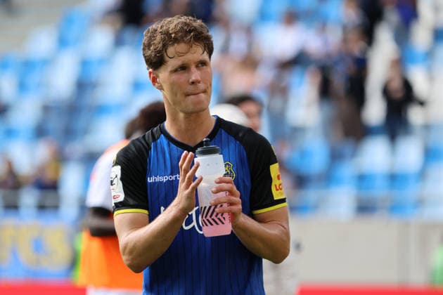 12.09.2026, Fussball, Herren, 3. Liga, Saison 2026 2027, 1. FC Saarbrücken - FC Ingolstadt 04, Daniel Gleiber (1. FC Saarbrücken) enttäuscht Saarbrücken Ludwigsparkstadion Saarland Deutschland (DEU) Copyright: xSebastianxBachx