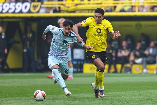 2026.09.12, xkwix, Fußball, Bundesliga, Borussia Dortmund - SC Paderborn 07, Signal Iduna Park, 3.Spieltag, Saison 2026 2027: Jobe Bellingham (Borussia Dortmund 7) im Zweikampf gegen Laurin Ulrich (SC Paderborn 07 28) DFB regulations prohibit any use of photographs as image sequences and or quasi-video. Photo: xKamilxWilkowskixPressefotoKochx Nordrhein-Westfalen Deutschland *** September 12, 2026, xkwix, Soccer, Bundesliga, Borussia Dortmund vs. SC Paderborn 07, Signal Iduna Park, Matchday 3, 2026–2027 season: Jobe Bellingham of Borussia Dortmund goes head-to-head with Laurin Ulrich of SC Paderborn 07, 28. DFB regulations prohibit any use of photographs as image sequences and or quasi-video. Photo: xKamilxWilkowskixPressefotoKochx, North Rhine-Westphalia, Germany
