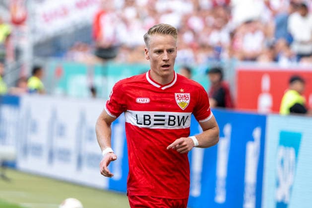 Fussball: 1. Bundesliga, 3. Spieltag, TSG Hoffenheim - VfB Stuttgart am 12.09.2026 in Sinsheim (SNP Arena), Deutschland, Saison 2026 2027: Chris Führich (VfB Stuttgart, 10) Sinsheim SNP Arena Deutschland *** Soccer: Bundesliga 1, Matchday 3, TSG Hoffenheim vs. VfB Stuttgart on September 12, 2026, at the Sinsheim SNP Arena, Germany, 2026–2027 season; Chris Führich, VfB Stuttgart; 10, Sinsheim SNP Arena, Germany Copyright: xPhilippxImhofx