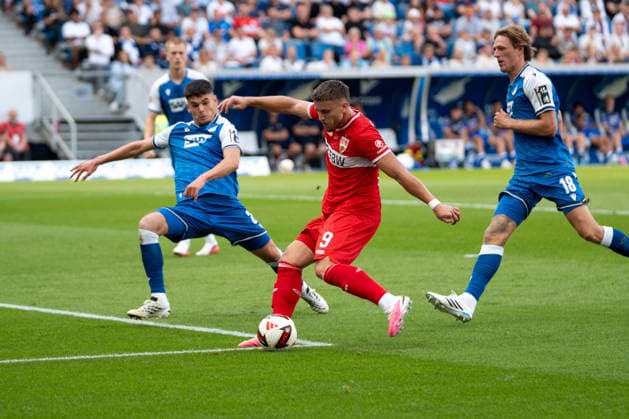 Fussball: 1. Bundesliga, 3. Spieltag, TSG Hoffenheim - VfB Stuttgart am 12.09.2026 in Sinsheim (SNP Arena), Deutschland, Saison 2026 2027: Ermedin Demirovic (VfB Stuttgart, 9) Sinsheim SNP Arena Deutschland *** Soccer: Bundesliga 1, Matchday 3, TSG Hoffenheim vs. VfB Stuttgart on September 12, 2026, at Sinsheim SNP Arena, Germany, 2026–2027 season. Ermedin Demirovic, VfB Stuttgart, 9, Sinsheim SNP Arena, Germany Copyright: xPhilippxImhofx