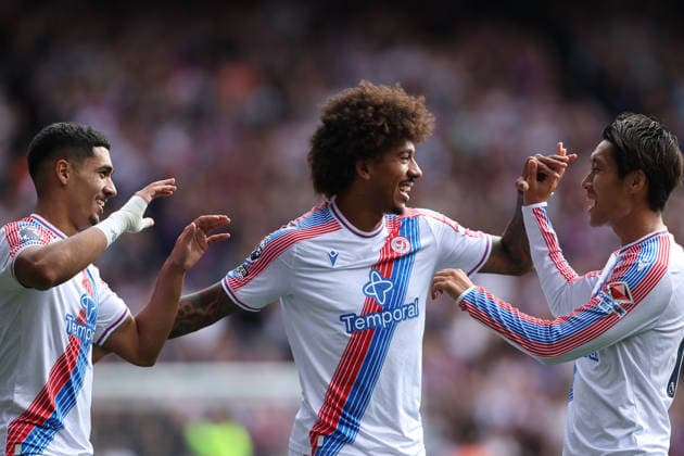 12th September 2026; Selhurst Park, London, England; Premier League Football, Crystal Palace versus Ipswich Town; Anan Khalaili of Crystal Palace celebrates his goal in the 14th minute for 1-0 KatiexChan