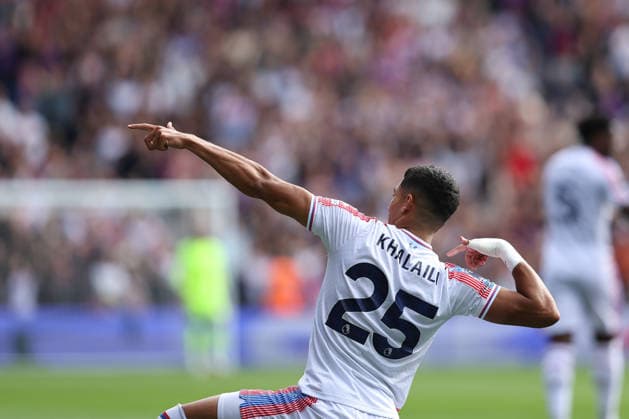12th September 2026; Selhurst Park, London, England; Premier League Football, Crystal Palace versus Ipswich Town; Anan Khalaili of Crystal Palace celebrates his goal in the 14th minute for 1-0 KatiexChan