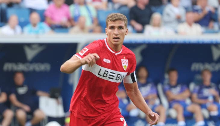 Sinsheim , Fußball Bundesliga TSG 1899 Hoffenheim vs. VfB Stuttgart , Grischa Prömel ( VfB ) *** Sinsheim, Bundesliga Soccer: TSG 1899 Hoffenheim vs. VfB Stuttgart, Grischa Prömel (VfB)