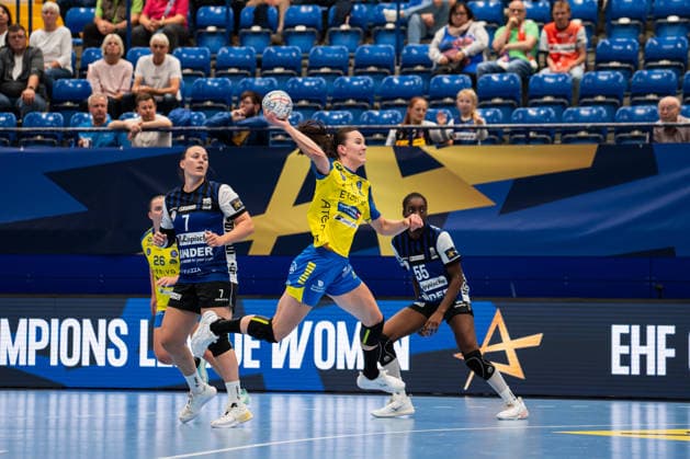 HSG Blomberg-Lippe (GER) vs. Storhamar Handball Elite (NOR), Handball, EHF Champions League Women, Gruppenphase, 12.9.2026, Saision 2026 2027, Lemgo Tonje Enkerud (Storhamar Handball Elite, 11) im Torwurf Lemgo Phoenix Contact Arena Deutschland