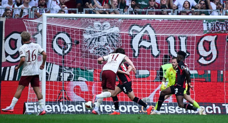 12.09.2026, xemx, Fussball 1.Bundesliga, FC Augsburg - Bayer 04 Leverkusen v.l. Michael Gregoritsch (FC Augsburg) Goal scored, erziehlt das Tor zum 2:1 (DFL DFB REGULATIONS PROHIBIT ANY USE OF PHOTOGRAPHS as IMAGE SEQUENCES and or QUASI-VIDEO) Augsburg *** September 12, 2026, xemx, Soccer, Bundesliga 1, FC Augsburg vs. Bayer 04 Leverkusen: Michael Gregoritsch of FC Augsburg scores the goal, making it 2–1. DFL and DFB regulations prohibit any use of photographs as image sequences and or quasi-video. Augsburg